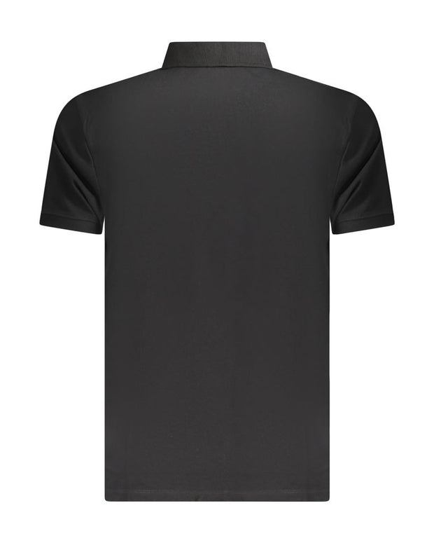 Black Cotton Men Polo Shirt