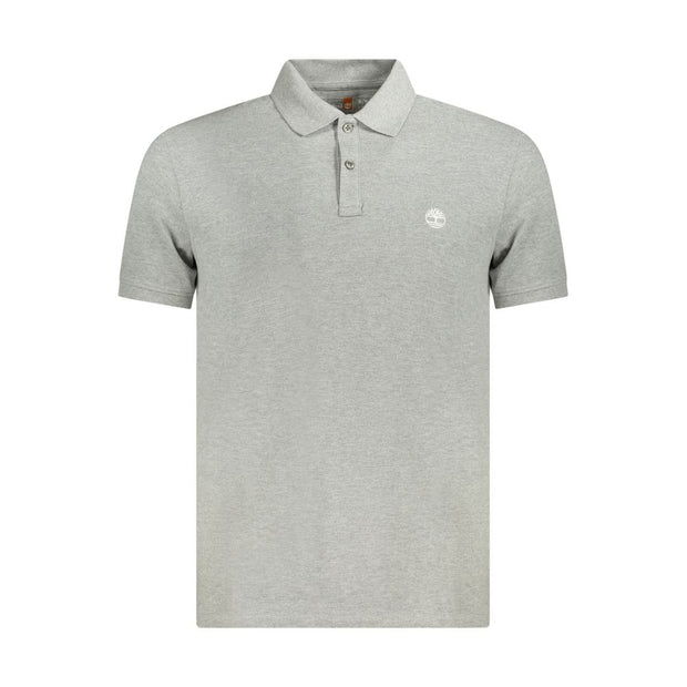 Gray Cotton Polo Shirt