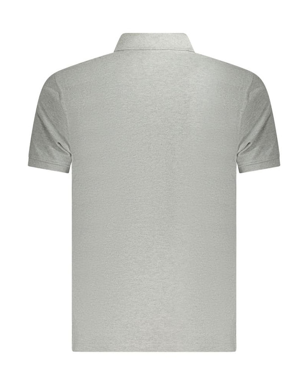 Gray Cotton Polo Shirt
