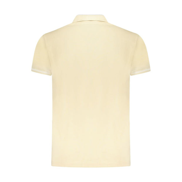Beige Cotton Men Polo Shirt
