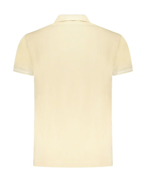 Beige Cotton Men Polo Shirt