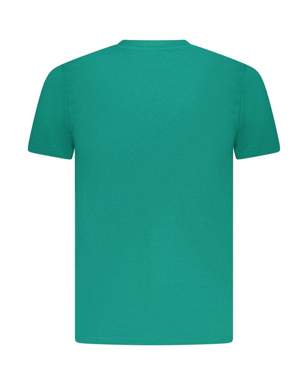 Green Cotton Men T-Shirt