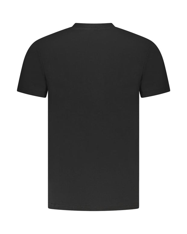 Black Cotton Men T-Shirt
