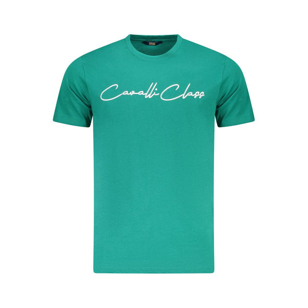 Green Cotton Men T-Shirt