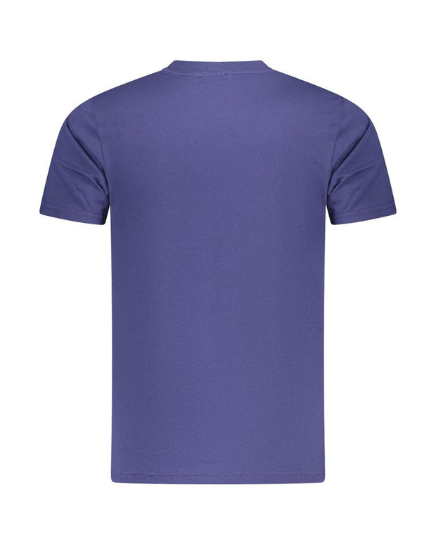 Blue Cotton Men T-Shirt