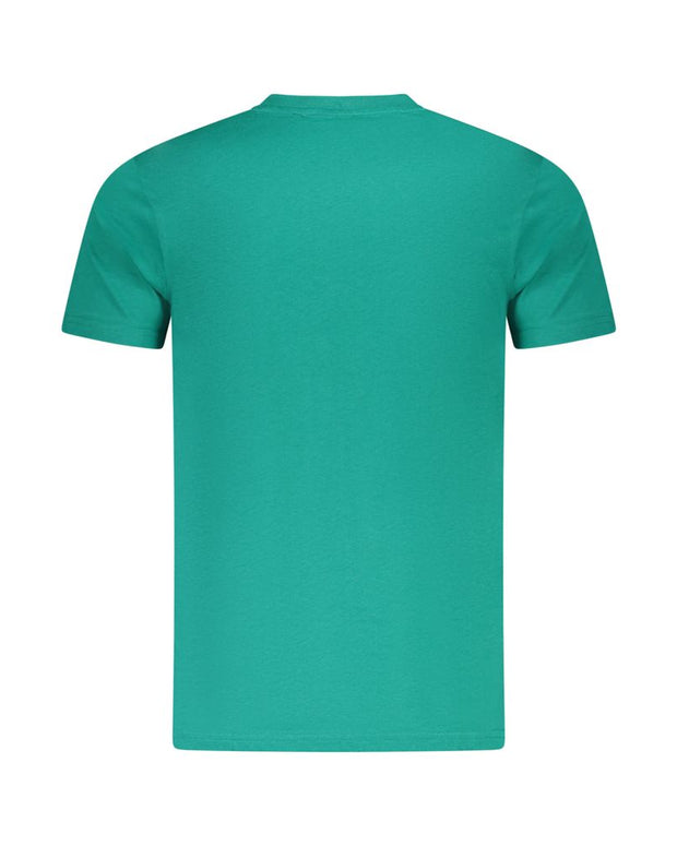 Green Cotton Men T-Shirt