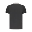 Black Cotton Men Polo Shirt