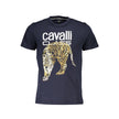 Blue Cotton Men T-Shirt