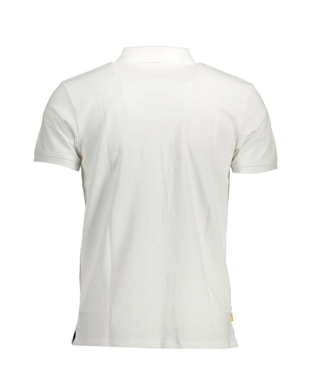 White Cotton Men Polo Shirt