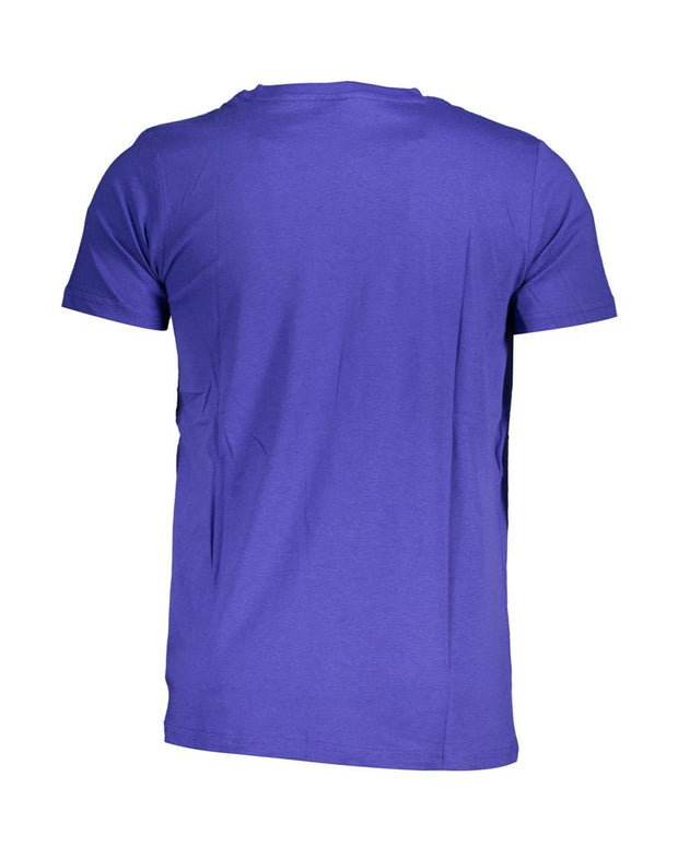 Blue Cotton Men T-Shirt