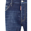 Blue Cotton Skinny Jeans
