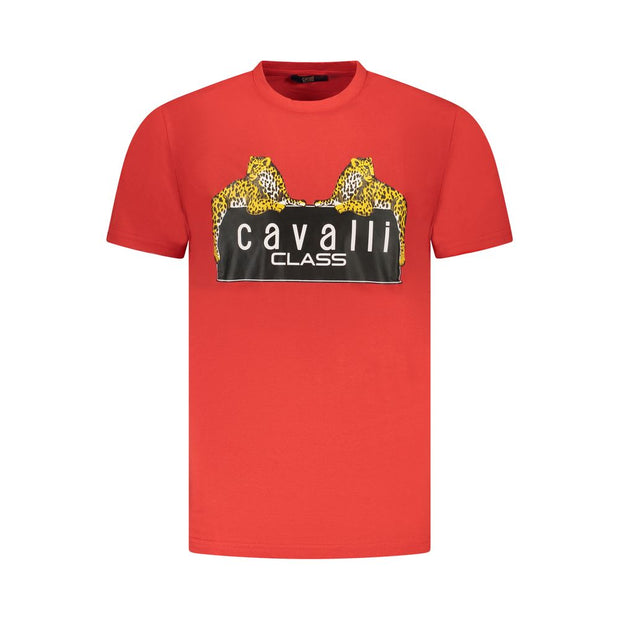 Red Cotton Men T-Shirt