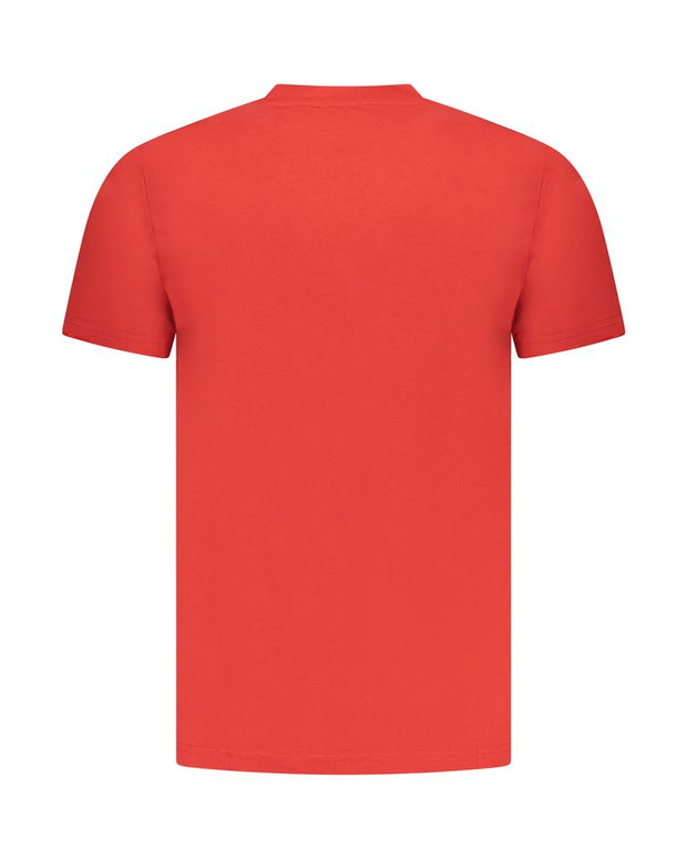 Red Cotton Men T-Shirt
