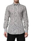 White Floral Print Casual Long Sleeves Shirt