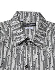 White Floral Print Casual Long Sleeves Shirt