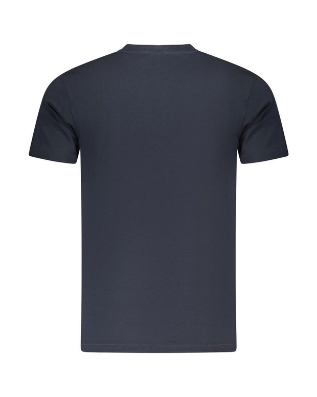 Blue Cotton Men T-Shirt