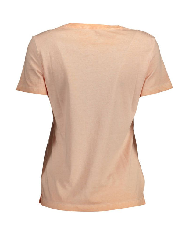Pink Cotton Women T-Shirt