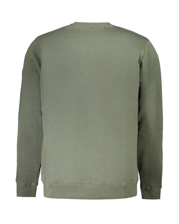 Green Cotton Men Sweater