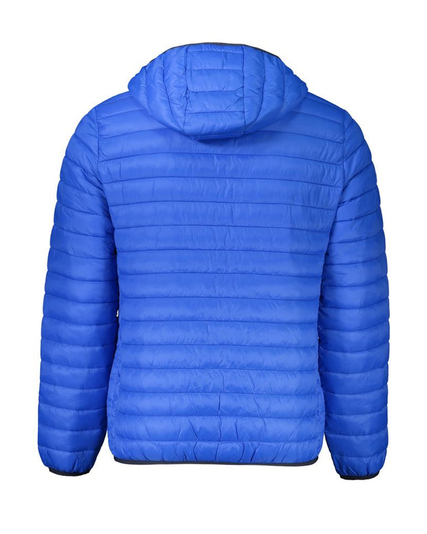 Blue Polyamide Men Jacket