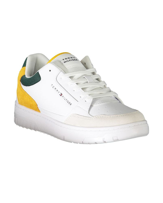 White Polyethylene Men Sneaker