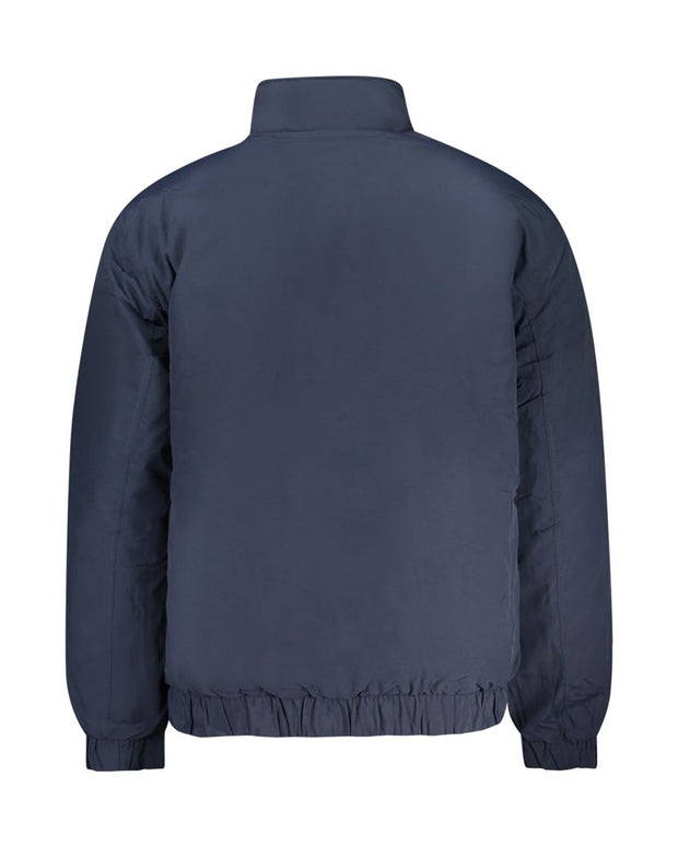 Blue Polyester Men Jacket