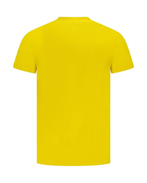 Yellow Cotton Men T-Shirt
