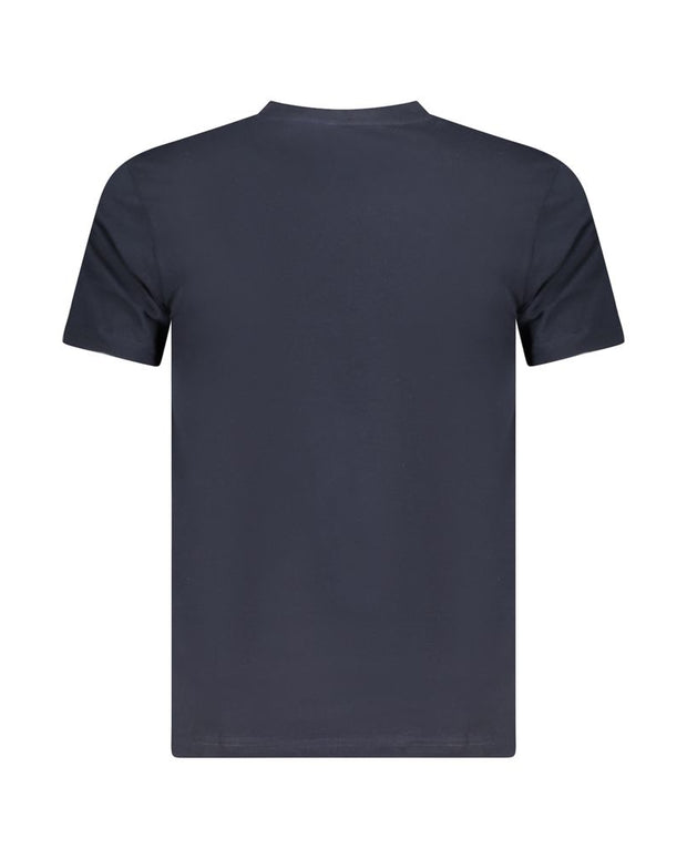 Blue Cotton Men T-Shirt
