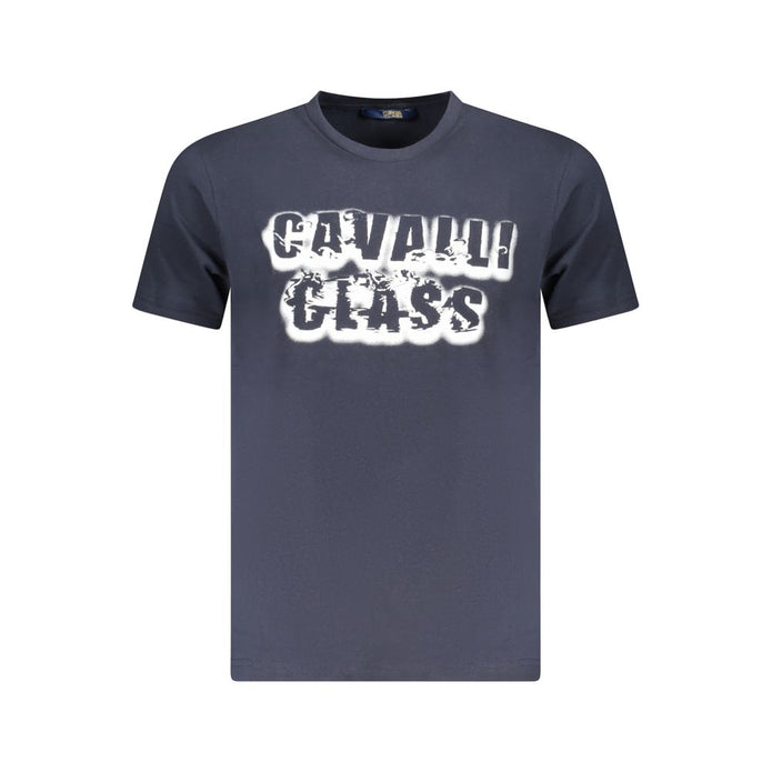 Blue Cotton Men T-Shirt