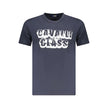 Blue Cotton Men T-Shirt
