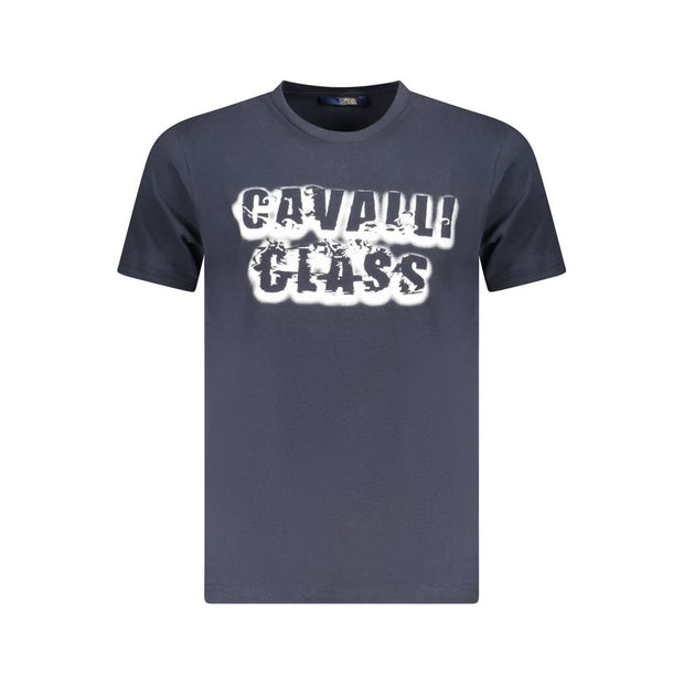 Blue Cotton Men T-Shirt