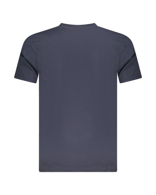 Blue Cotton Men T-Shirt