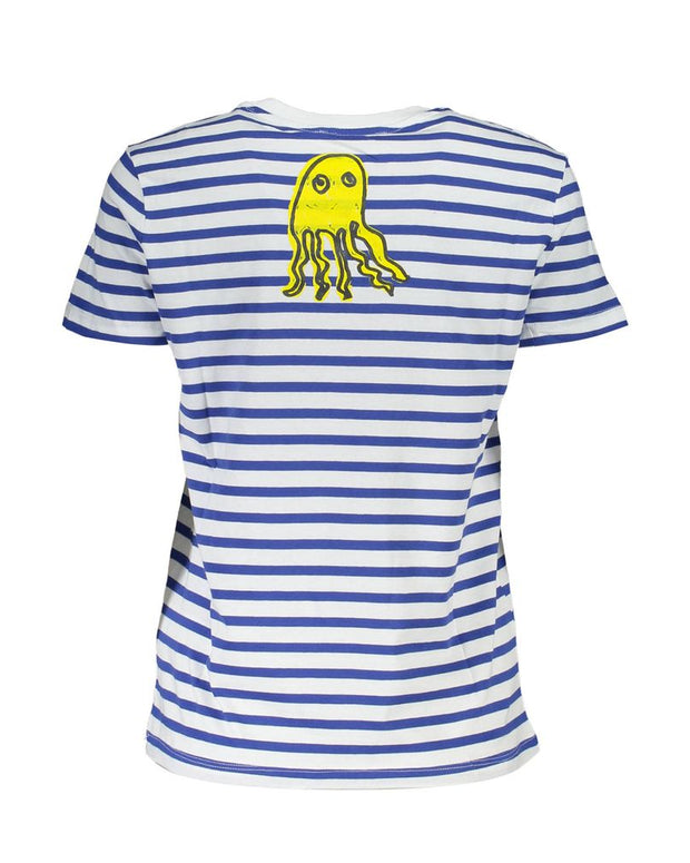 Blue Cotton Women Top