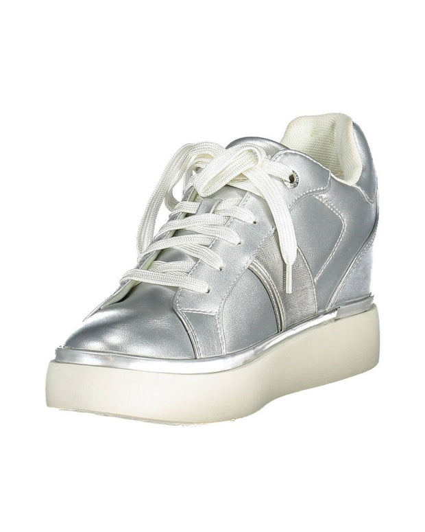 Gray Polyester Women Sneaker
