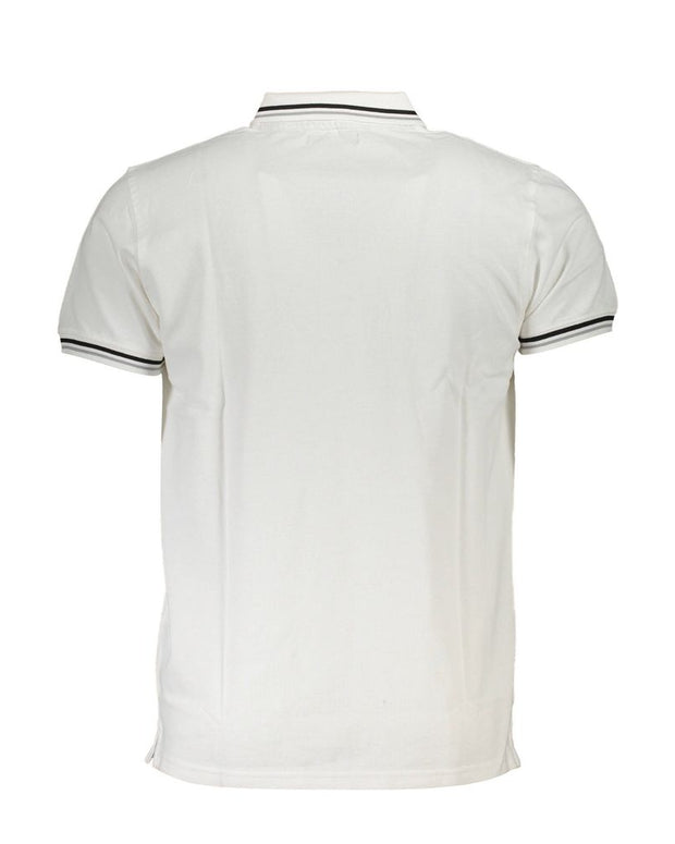 White Cotton Men Polo Shirt