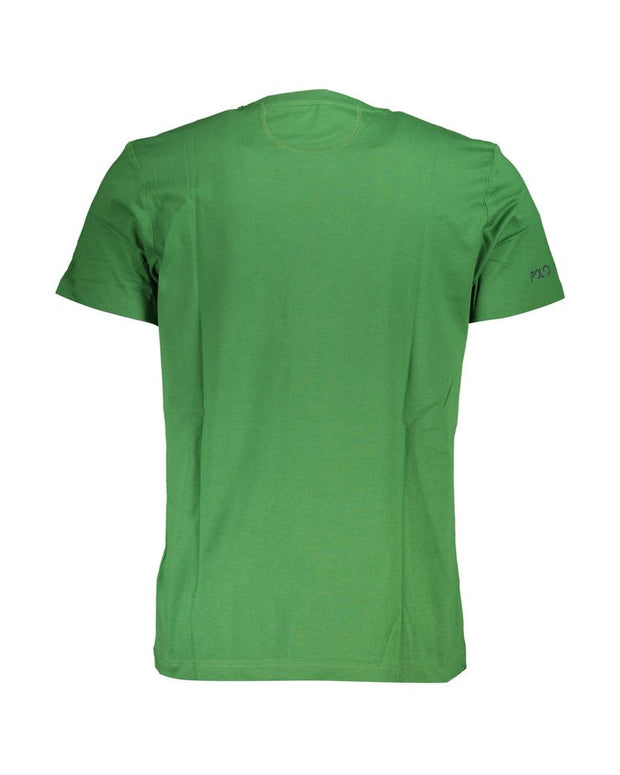 Green Cotton Men T-Shirt