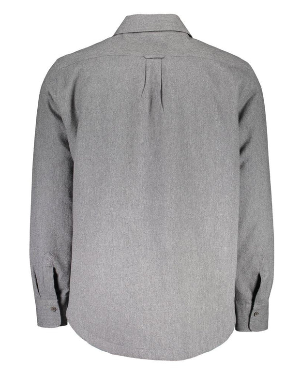 Brown Cotton Men Shirt