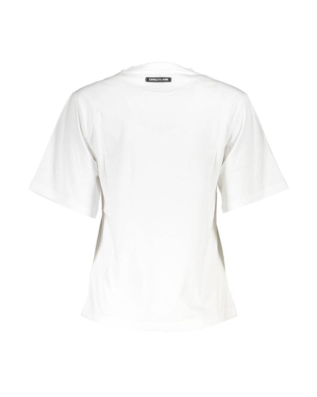 White Cotton Women T-Shirt