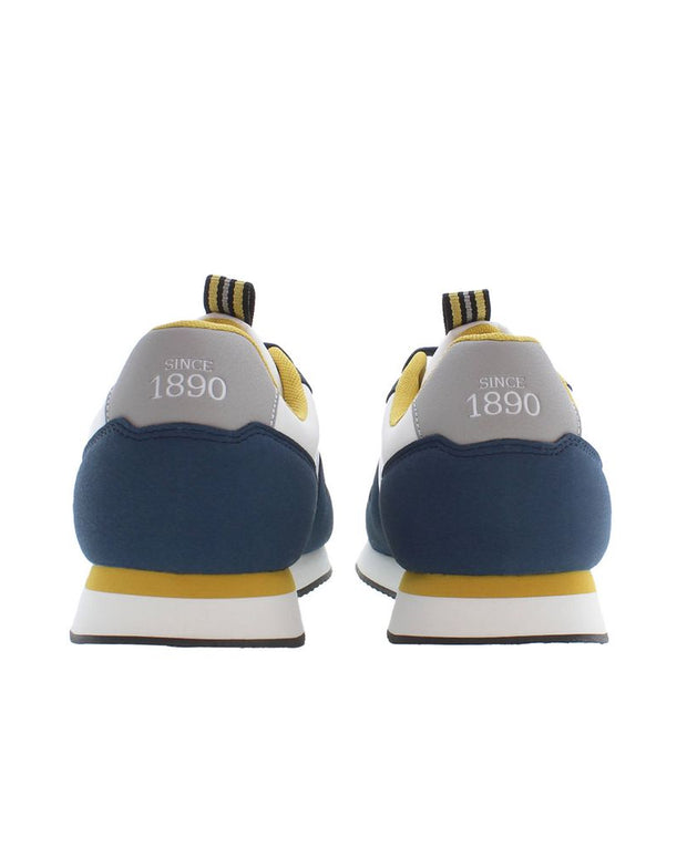 Blue Polyester Men Sneaker