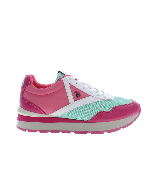 Pink Polyester Women Sneaker