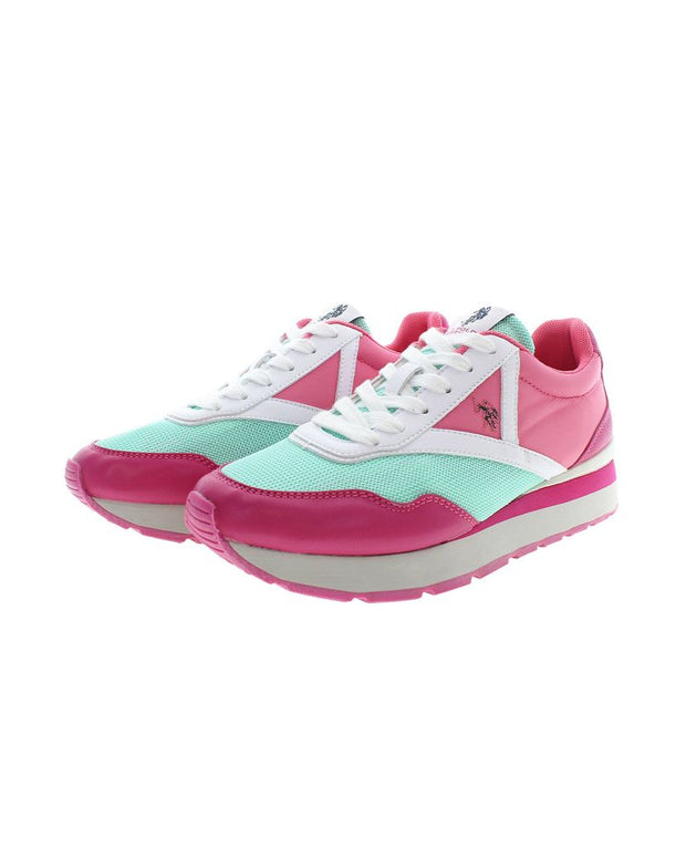 Pink Polyester Women Sneaker