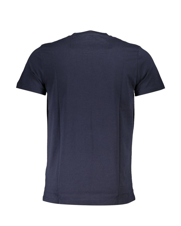 Blue Cotton Men T-Shirt