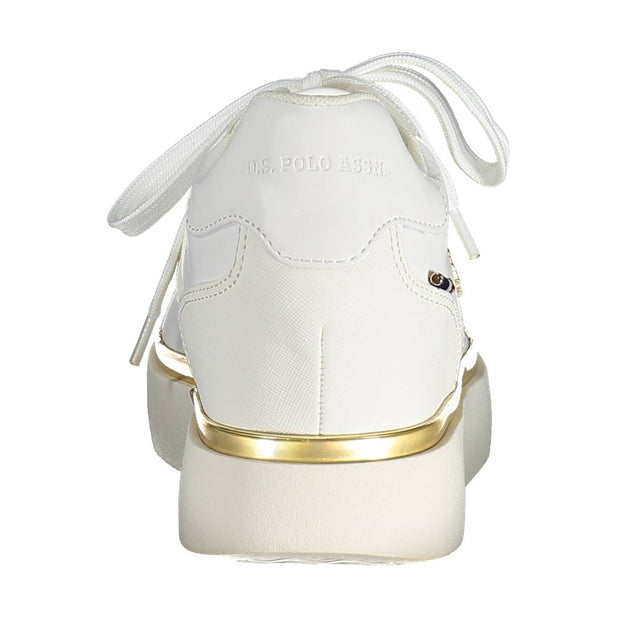 White Polyester Women Sneaker