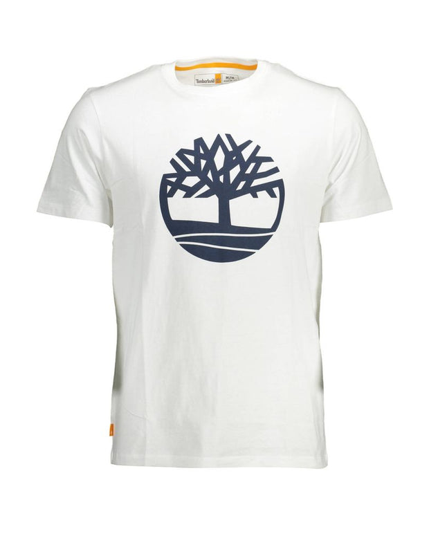 White Cotton Men T-Shirt