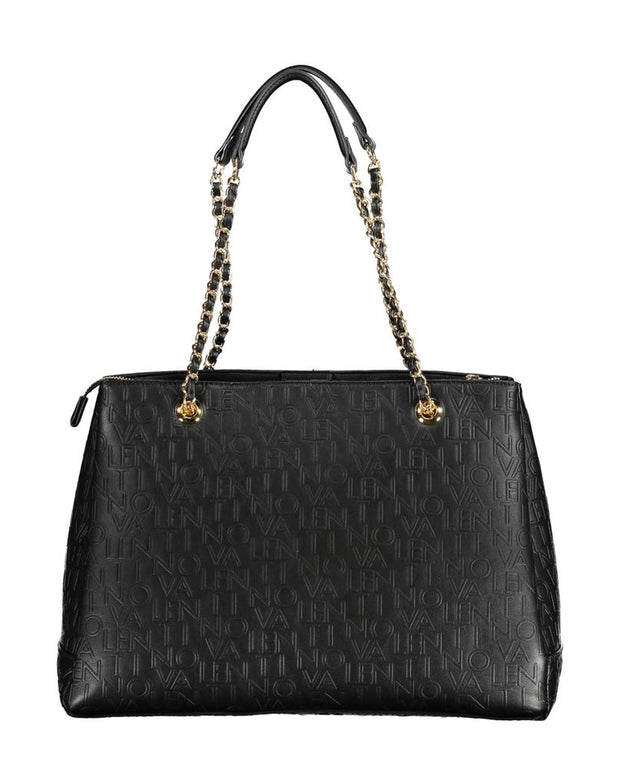 Black Polyethylene Women Handbag
