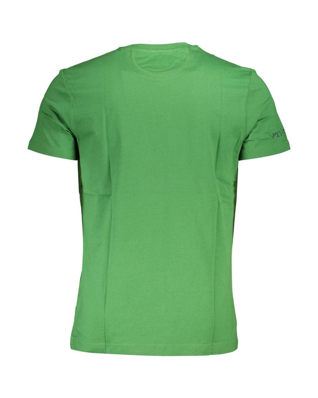 Green Cotton Men T-Shirt