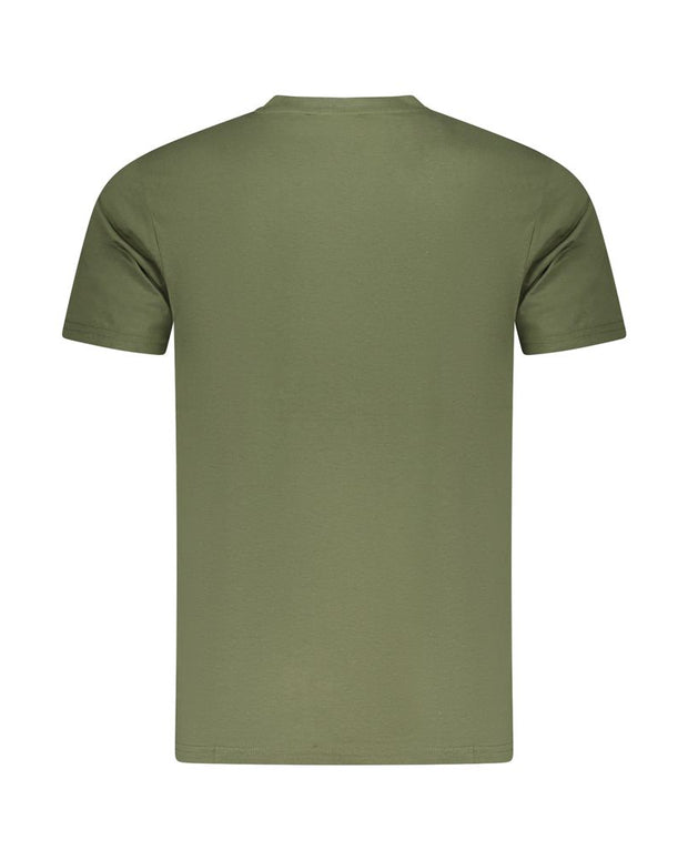 Green Cotton Men T-Shirt