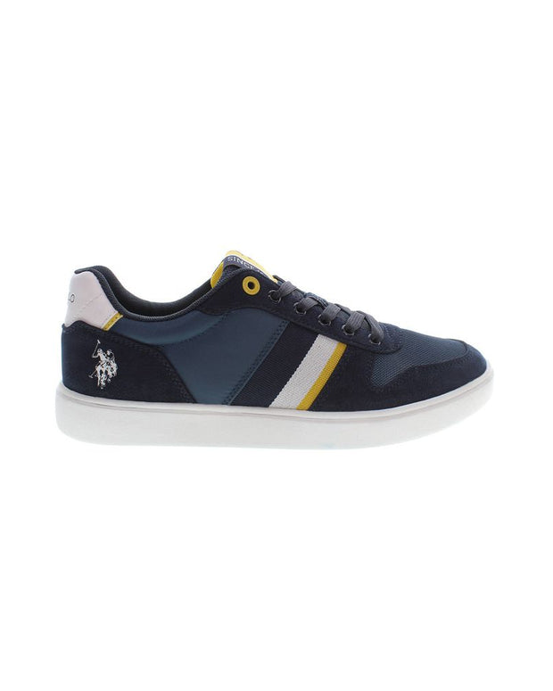 Blue Polyester Men Sneaker