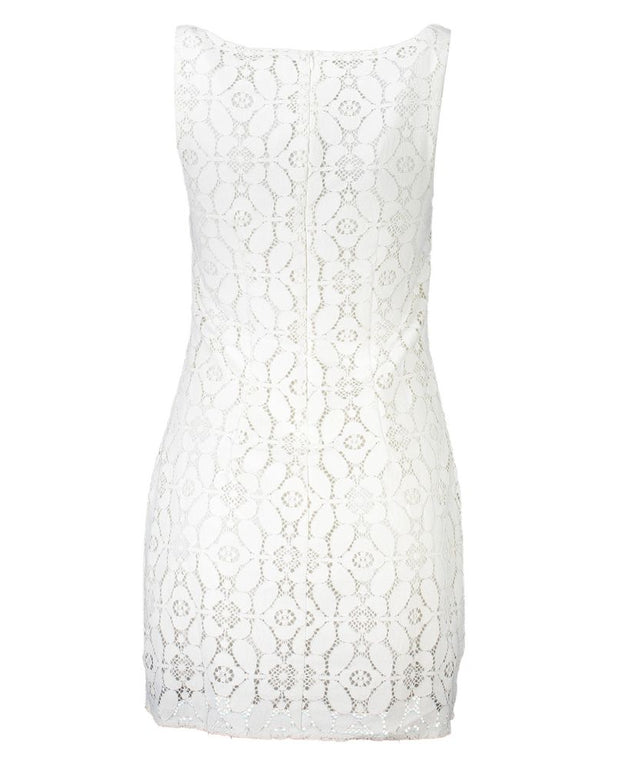White Polyester Women Dress