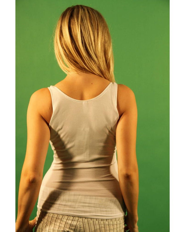 White Cotton Unisex Tank Top