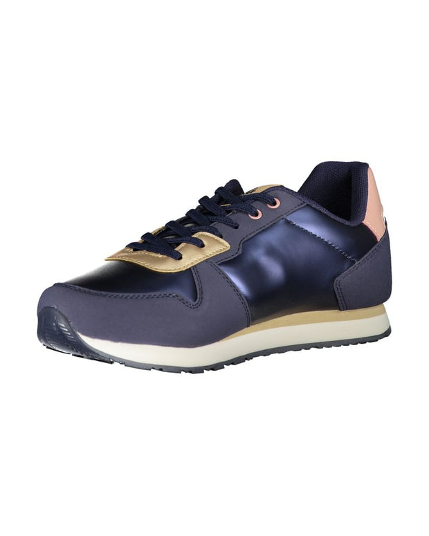 Blue Polyester Sneaker